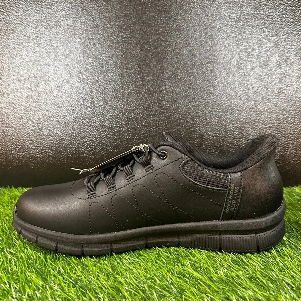 Skechers Hands Free Slip ins Work Summits Womens Size 10 Black Slip Resistant